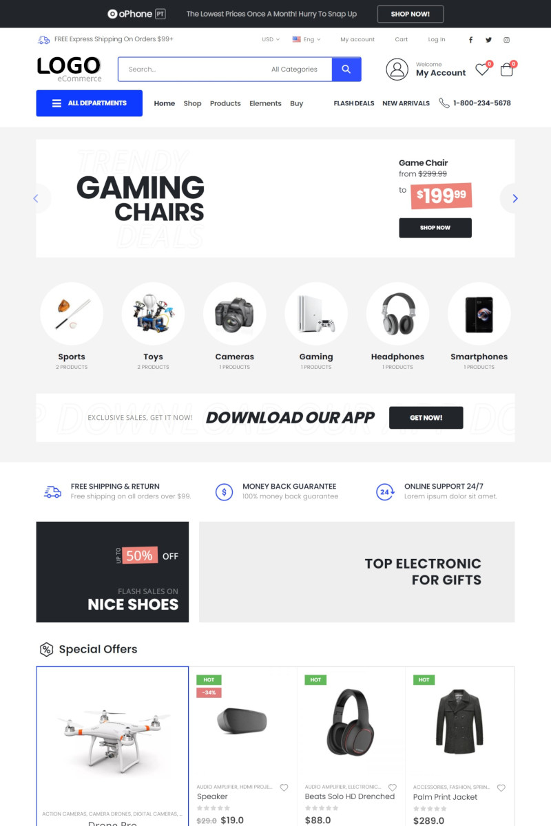 เว็บสำเร็จรูป สำหรับร้านออนไลน์ Ecommerce Theme ขายสินค้าออนไลน์ ขายของออนไลน์